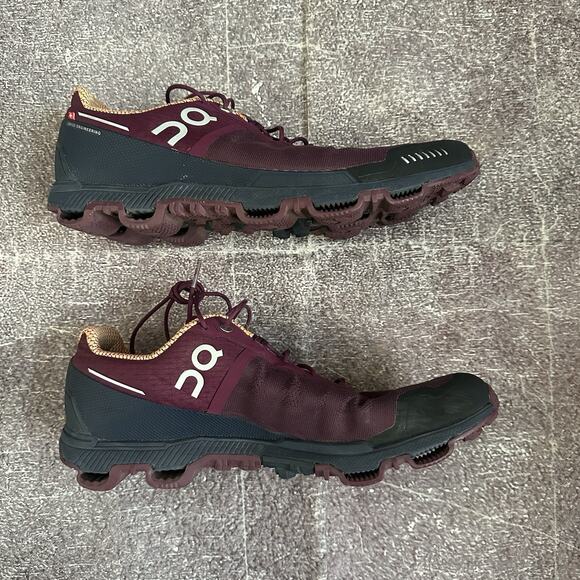 Womens On Cloudventure Trail Running Lace Up Mulberry Maroon Salmon Orange Sz 10 - Picture 2 of 7